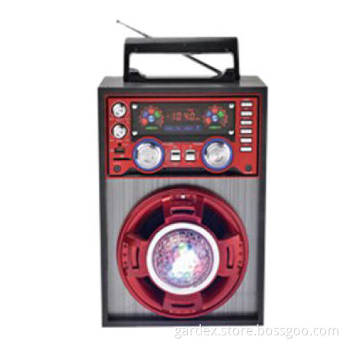 Multifunction FM/AM/SW1-9 Receiver Radio with USB and SD Slots, Digital Display, Recorder, VU Meter